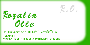 rozalia olle business card